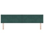 vidaXL Tête de Lit LED Geometric Manuel Vert foncé 200 cm Velours