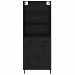 vidaXL Haut Armoire Chêne noir 69 5 x 34 x 180 cm Bois d'ingénierie