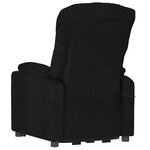 vidaXL Fauteuil Noir Tissu