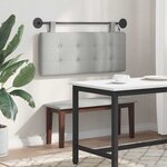 vidaXL Tête de lit suspendue Avec lumière LED Gris nuage Tissu