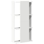 vidaXL Bibliothèque à 3 niveaux blanc 60x30x120 cm bois d'ingénierie