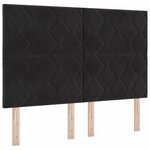 vidaXL Lit à ressorts avec matelas Noir 140 x 200 cm tissu