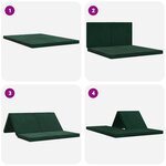 vidaXL Canapé-lit pliable 140 x 67 x 45 cm Vert foncé