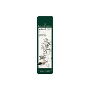 Set Sélection Castell 9000 de 6 crayons graphite FABER-CASTELL