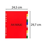 Intercalaires Imprimés Numériques Pp Couleurs 12/100e - 10 Positions - A4+ - Assorties Vives - X 20 - Exacompta
