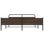 vidaXL Cadre de lit en métal sans matelas chêne marron 193x203 cm