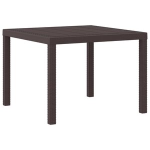 vidaXL Table de Jardin Marron 100 x 100 x 73 cm polyrotin