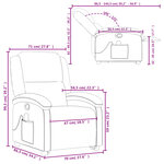 vidaXL Fauteuil de massage inclinable Marron Tissu