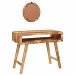 vidaXL Table de Toilette avec étagère Marron bois de manguier massif
