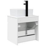vidaXL Meuble de lavabo mural Blanc 49 x 41 x 63 cm Bois d'ingénierie