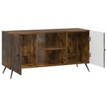 vidaXL Meuble TV Chêne fumé 102 x 34 5 x 50 cm Bois d'ingénierie