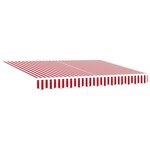 vidaXL Auvent Rétractable Rouge et blanc 300 x 250 cm Tissu  Métal