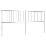 vidaXL Tête de lit métal blanc 193 cm