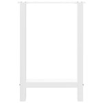 vidaXL Pieds de table à manger Blanc 2 pièces 50 x (72-73) cm Acier