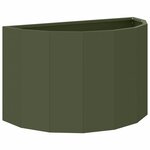 vidaXL Jardinière Vert olive 60 x 30 x 35 cm Acier