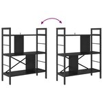 vidaXL Étagère Chêne noir 75 x 30 x 91 cm Bois d'ingénierie