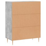 vidaXL Buffet gris béton 69 5x34x90 cm bois d'ingénierie