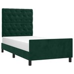 vidaXL Cadre de lit sans matelas vert foncé 80x200 cm velours