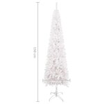 vidaXL Sapin de Noël étroit Blanc 150 cm