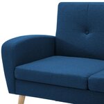 vidaXL Canapé en forme de L revêtement en tissu 186x136x79 cm bleu