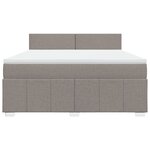 vidaXL Sommier à lattes de lit avec matelas Taupe 180x200 cm Tissu