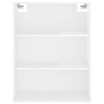 vidaXL Buffet haut Blanc brillant 69 5x34x180 cm Bois d'ingénierie