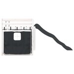 vidaXL Lit superposé sans matelas avec toboggan blanc noir 90x200 cm
