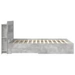 vidaXL Cadre de lit avec rangement Gris béton 160 x 200 cm