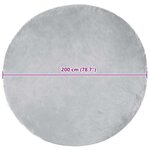 vidaXL Tapis en Peau de Mouton Synthétique Gris 200 x 200 cm Polyester