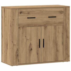 vidaXL Buffet chêne artisanal 80x33x70 cm bois d'ingénierie