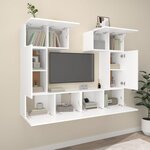 vidaXL Ensemble de meubles TV 6 Pièces Blanc Bois d'ingénierie