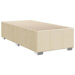 vidaXL Sommier à lattes de lit et matelas Crème 90x190 cm Tissu