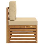 vidaXL Canapé d'extérieur extrémité Naturel 91 x 63 x 73 cm