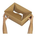 Caisse carton à hauteur variable et montage instantané simple cannelure raja 50x30x20/28 cm (lot de 25)