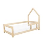 Lit cabane enfant POPPI 120 x 190 gris clair 1