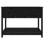 vidaXL Jardinière et étagère Noir 111 5x111 5x81 cm Bois massif de pin