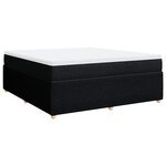 vidaXL Sommier à lattes de lit avec matelas Noir 180x200 cm Tissu