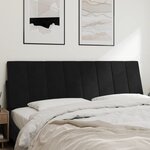 vidaXL Coussin de tête de lit Hanko noir 160 cm velours