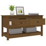 vidaXL Table basse Marron miel 102x49x55 cm Bois massif de pin