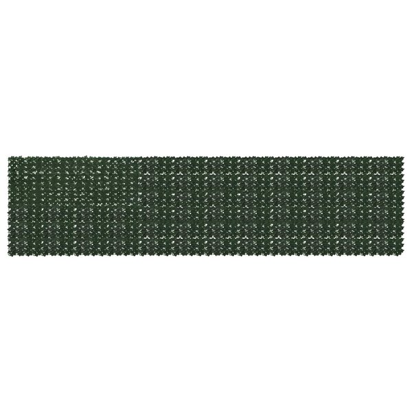 vidaXL Écran de balcon avec feuilles Vert foncé 600 x 150 cm
