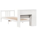 vidaXL Lit bibliothèque sans matelas blanc 90x200cm bois de pin massif