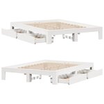 vidaXL Cadre de lit sans matelas blanc 140x190 cm bois de pin massif