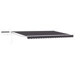 vidaXL Auvent rétractable électrique Anthracite et blanc 4 × 3 m