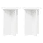 vidaXL Support de Plante 2 pièces Blanc Ø29 5 x 40 cm