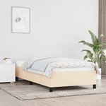 vidaXL Cadre de lit sans matelas crème 100x200 cm tissu
