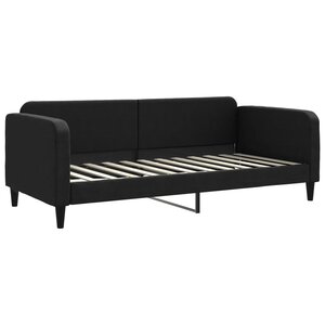 vidaXL Lit de repos sans matelas noir 90x200 cm tissu