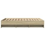 vidaXL Cadre de lit sans matelas chêne sonoma 135x190 cm