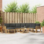 vidaXL Ensemble de canapés d'extérieur 9 Pièces Blanc et anthracite