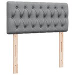 vidaXL Sommier à lattes de lit avec matelas gris clair 80x200 cm tissu