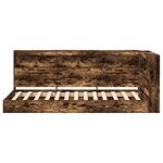 vidaXL Lit bibliothèque Chêne fumé 75 x 190 cm Bois d'ingénierie
